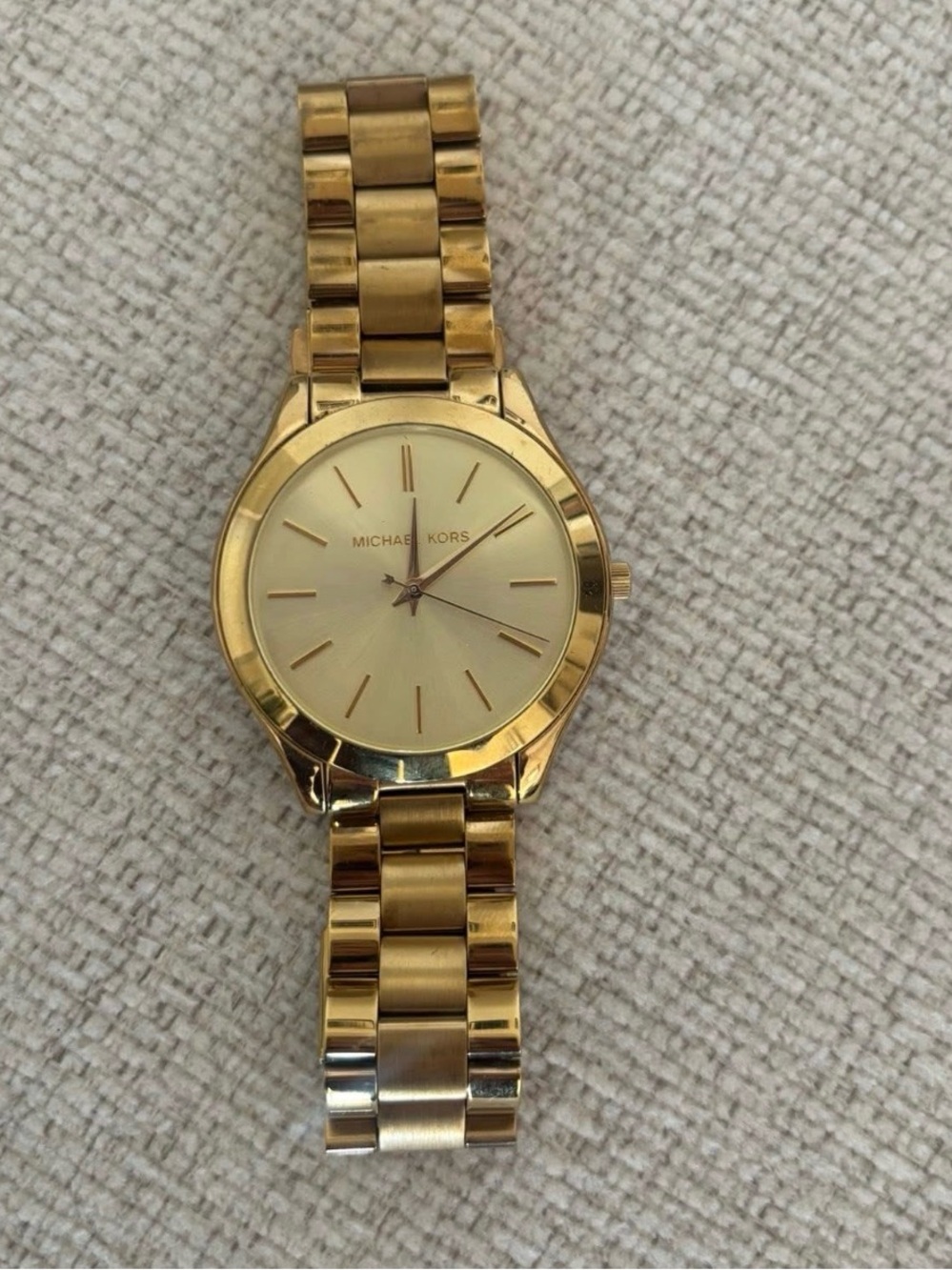 Michael Kors Gold-Tone Round Bracelet Watch